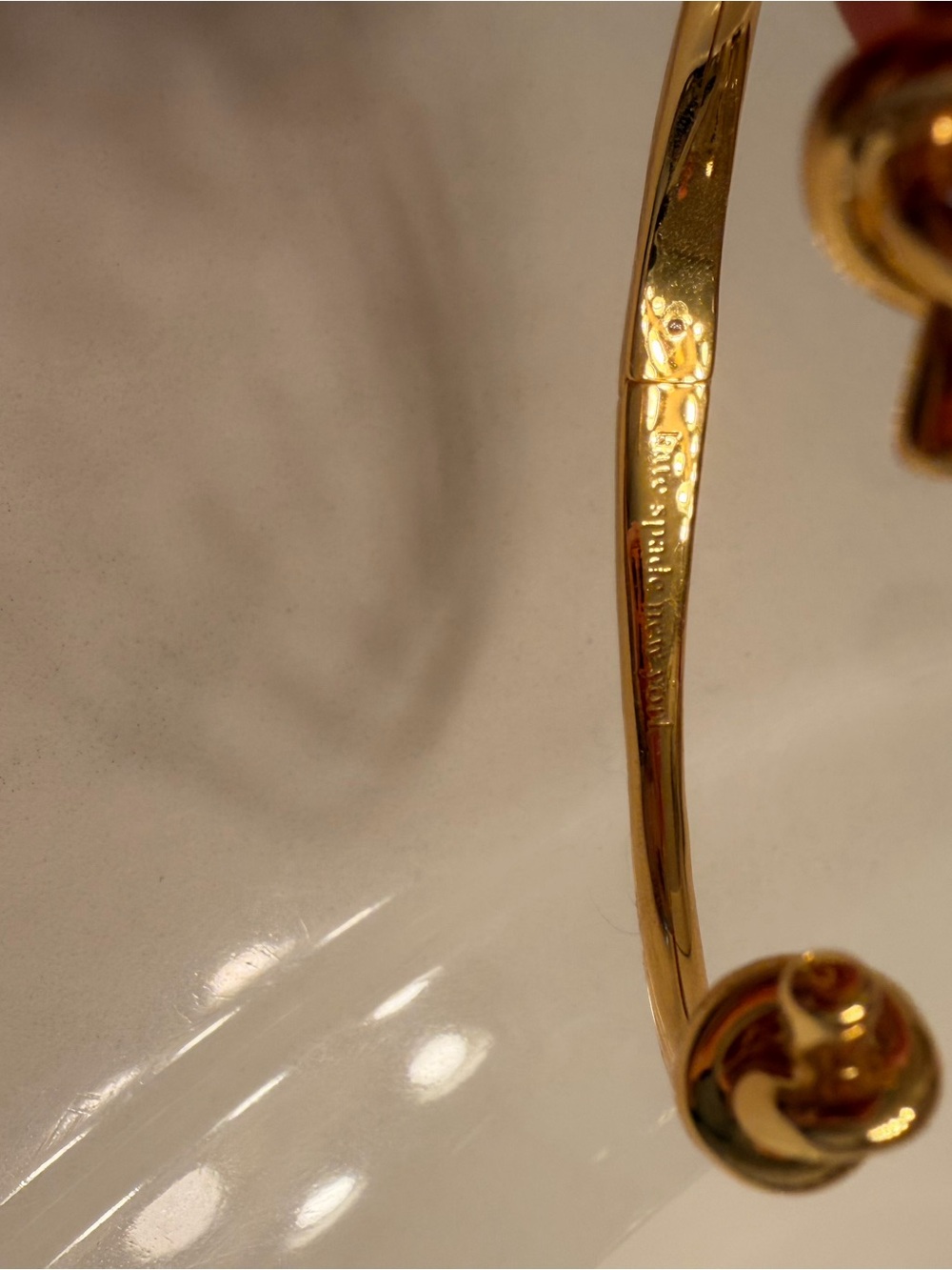 kate spade Gold Knot Open Cuff Bracelet - Picture 2 of 2
